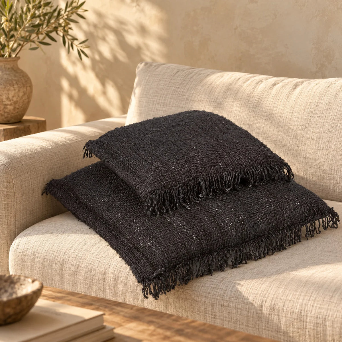 The Oh My Gee Cushion Cover - Black Navy - 60x60