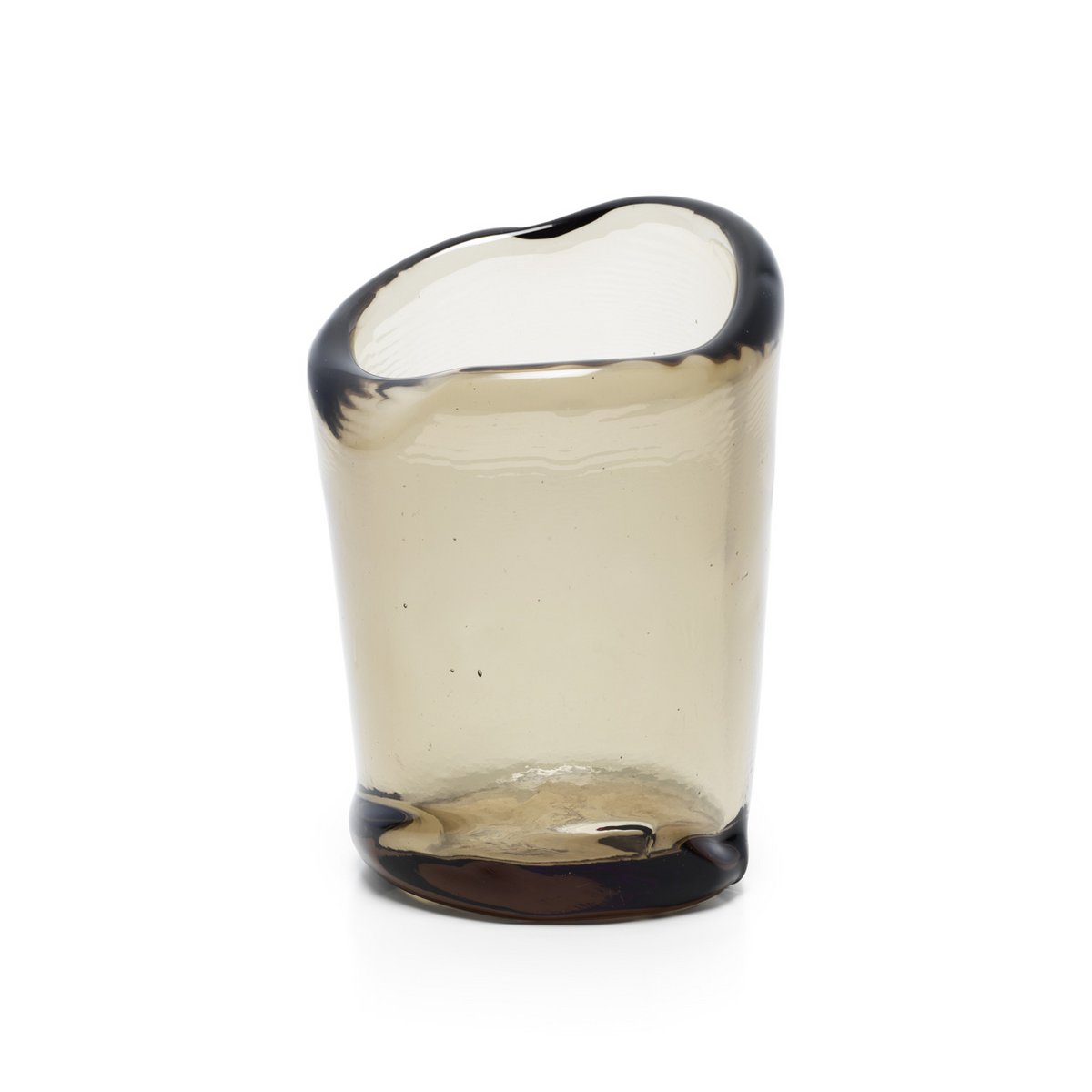 Nocturne waxinelichthouder – Charcoal lavaglas – L
