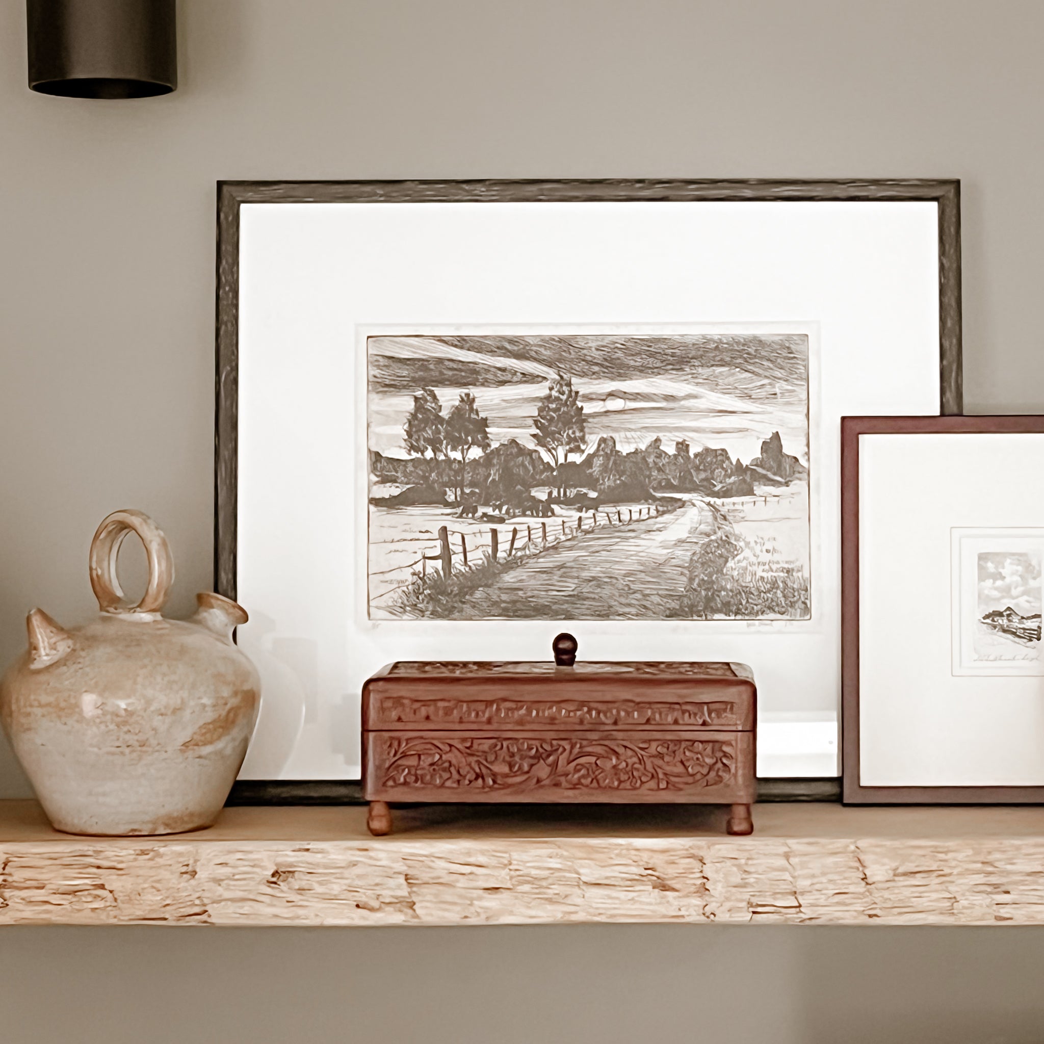 ambachtelijk - houten opbergkistje - sieradendoosje pre-loved Noii HOME