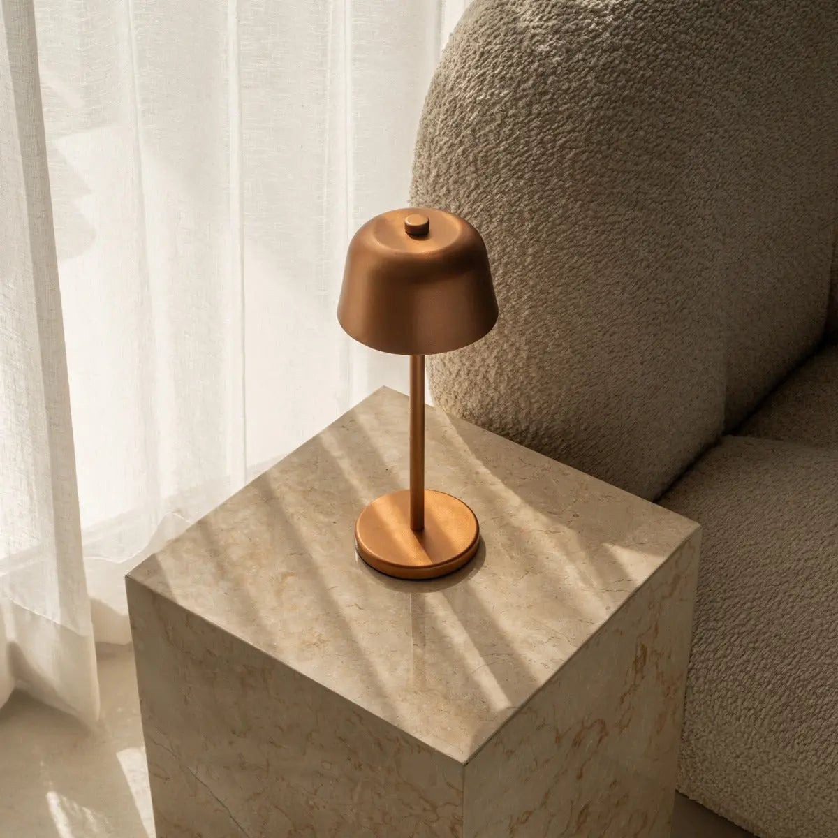 Anton Koperen Oplaadbare Tafellamp | Stijlvolle en draadloze verlichting Tavellio - Amsterdam
