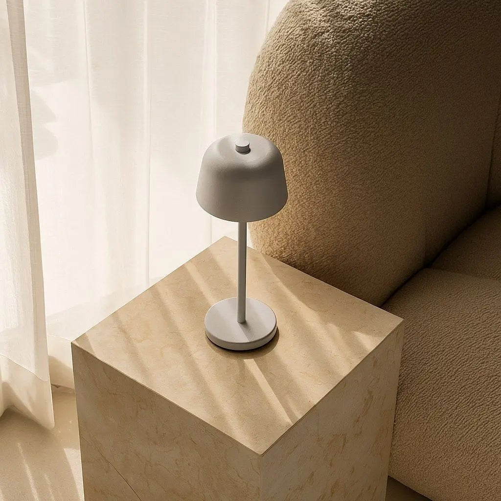 Anton Shadow Gray Oplaadbare tafellamp | Stijlvolle en draadloze verlichting Tavellio - Amsterdam