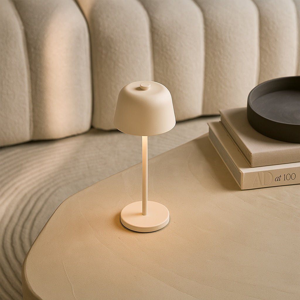 Anton vanille oplaadbare tafellamp | Stijlvolle en draadloze verlichting Tavellio - Amsterdam
