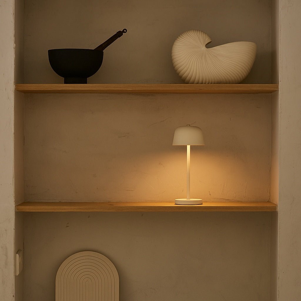 Anton vanille oplaadbare tafellamp | Stijlvolle en draadloze verlichting Tavellio - Amsterdam