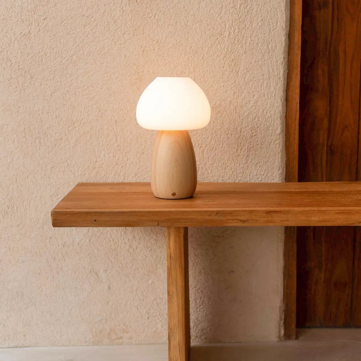 Beer lichtbruin stijlvol oplaadbare lamp-draadloos, dimbaar, milieuvriendelijk ontwerp Tavellio - Amsterdam