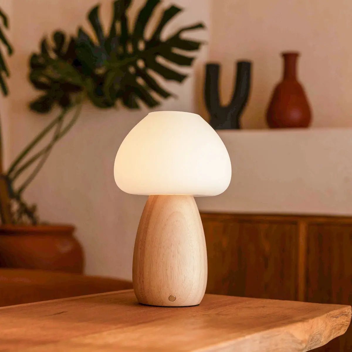Beer lichtbruin stijlvol oplaadbare lamp-draadloos, dimbaar, milieuvriendelijk ontwerp Tavellio - Amsterdam