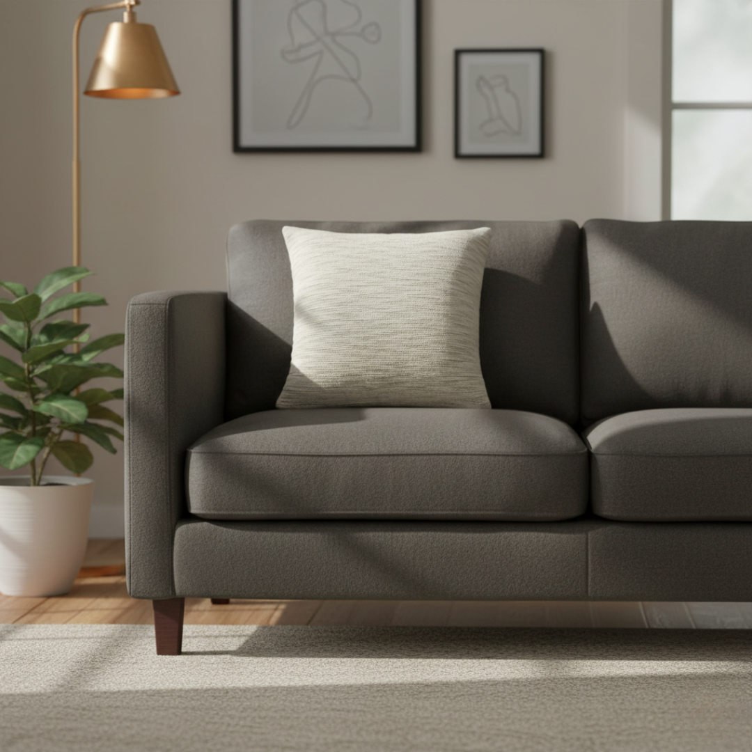 Beige Handwoven Cushion Cover / Kussenhoes – 45x45 cm – Urbane Hide Urbane Hide