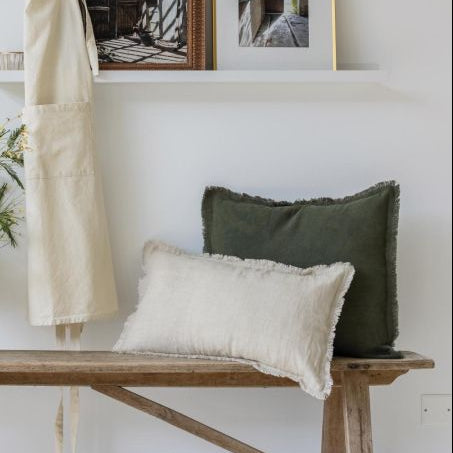 Beige kussen Laly Lin 30 × 50 cm VIVARAISE