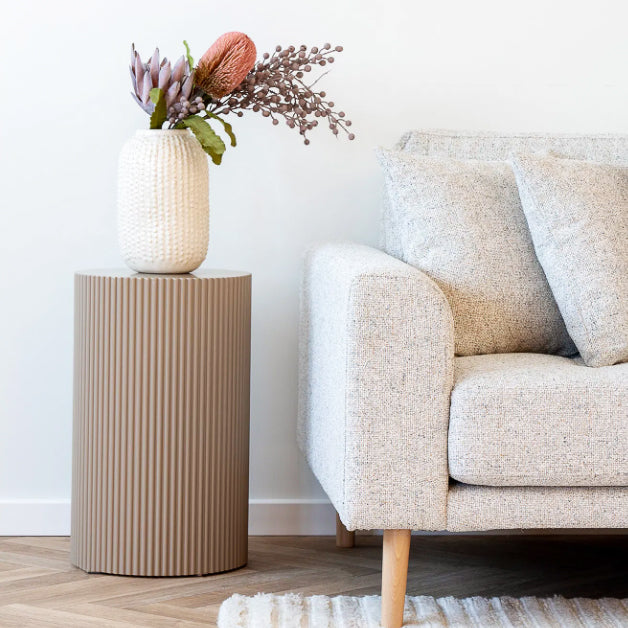 bijzettafel Farense – rond – beige - grijs – House Nordic House Nordic ApS