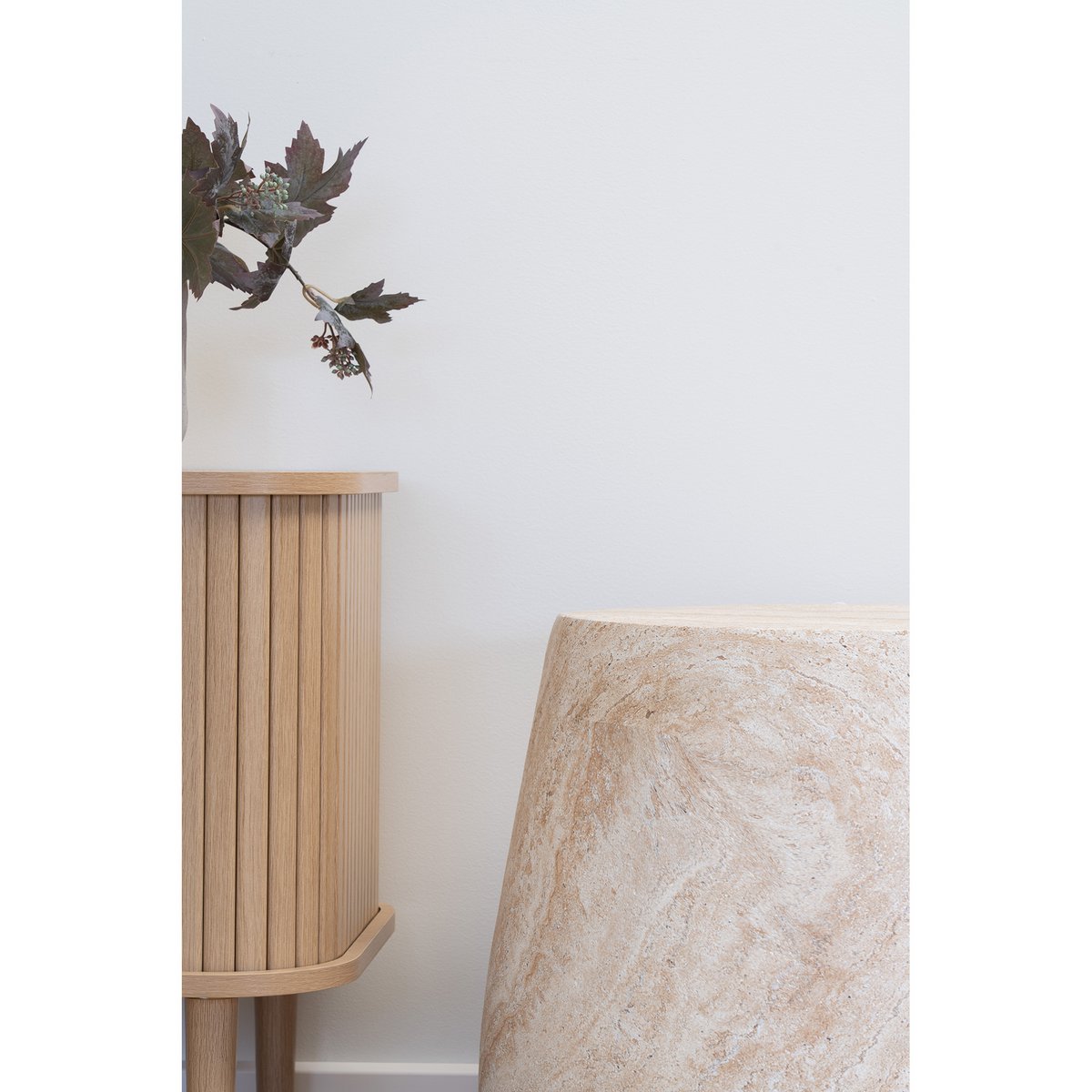 Bonn -bijzettafel - Natural, Fiberclay, Ø47.5x41 cm House Nordic ApS