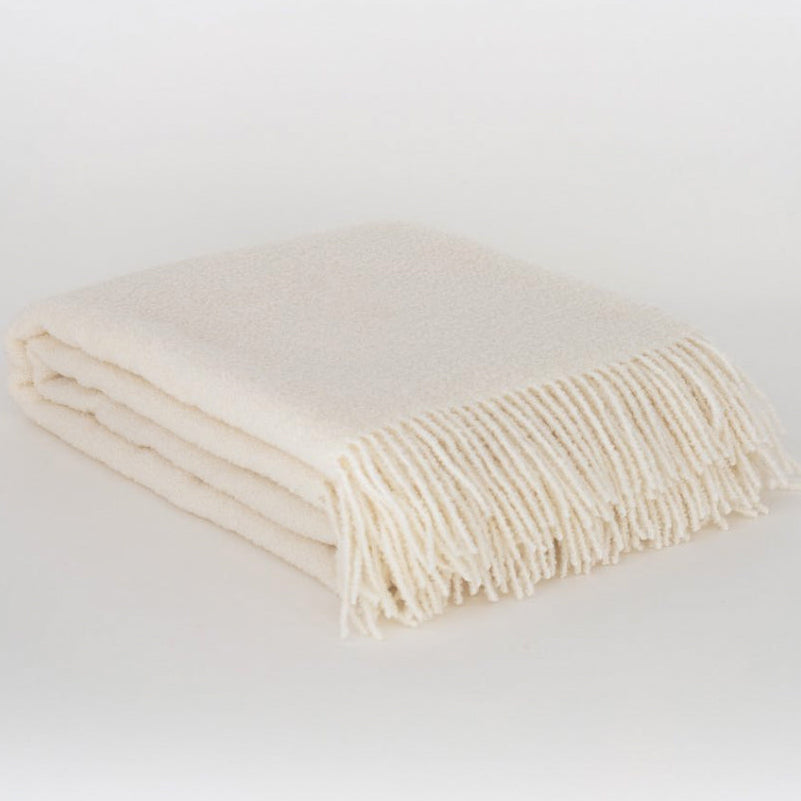 bouclé plaid paris – wit – MoST Blankets MoST Blankets