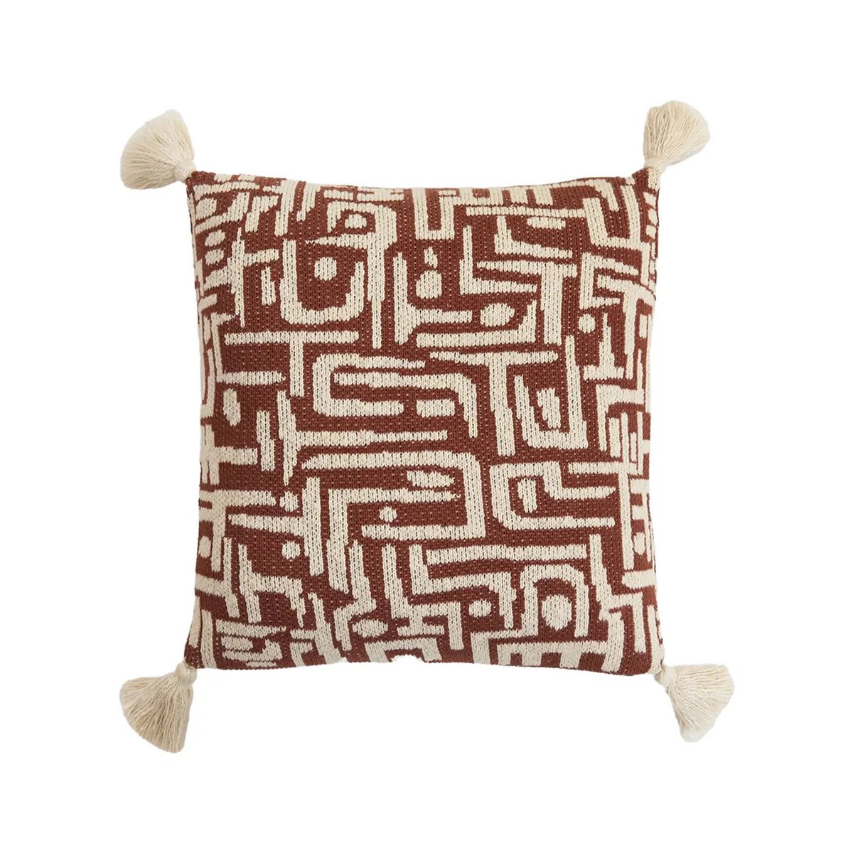 Brown & Beige – Cushion Cover / Kussenhoes – Ethnic Pattern – 45×45 cm – Urbane Hide Urbane Hide