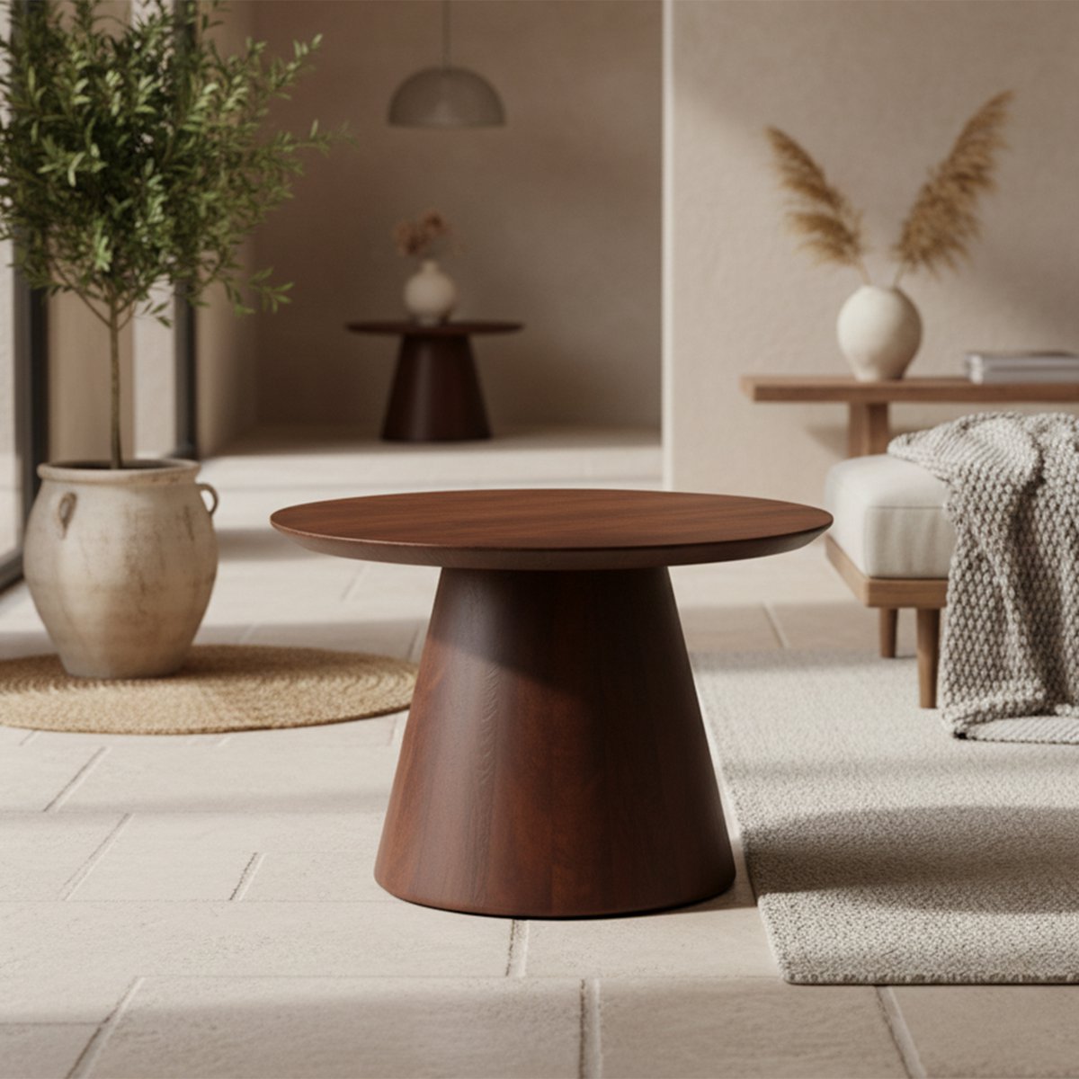 Bullnose cone bijzettafel 55cm Raw Materials