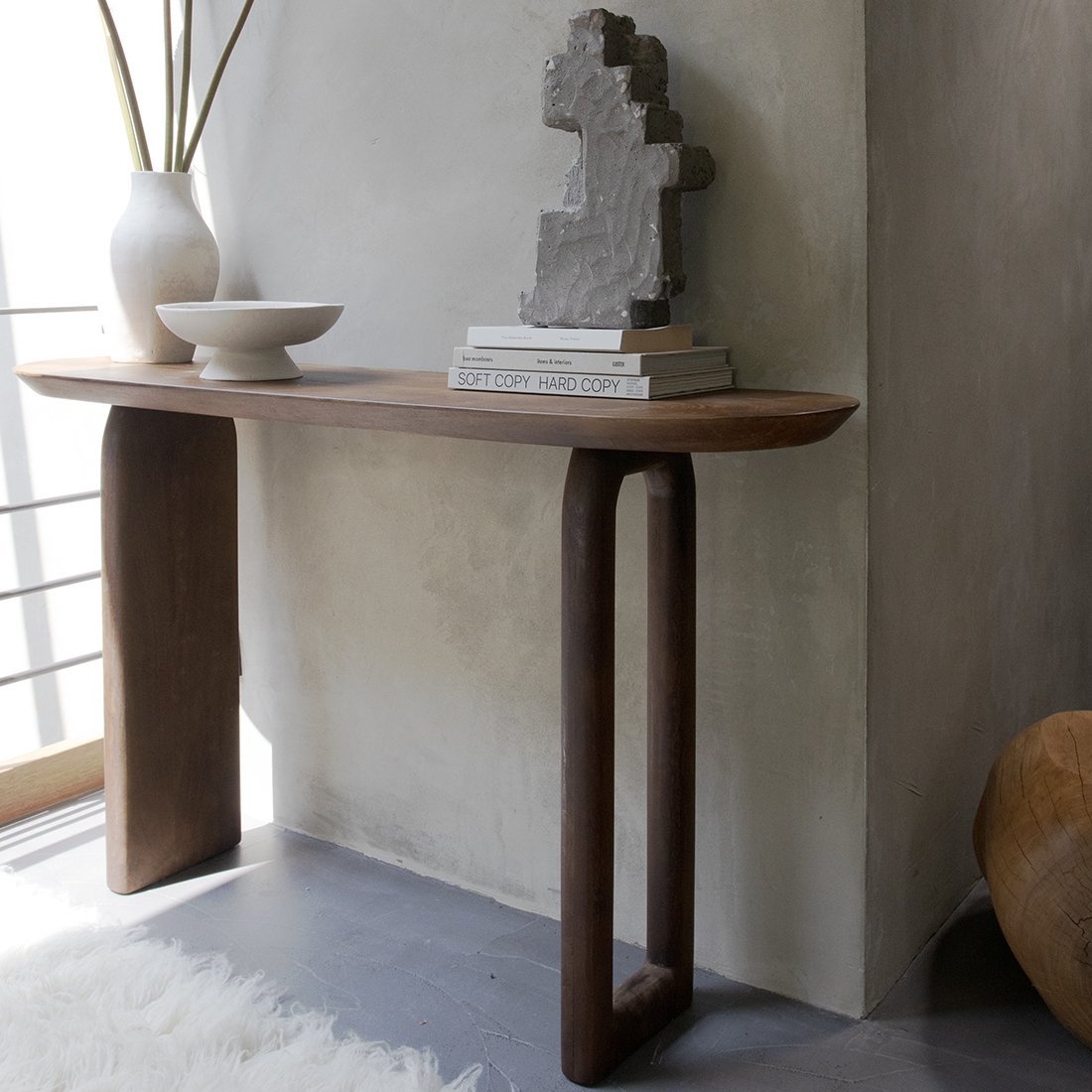 Bullnose consoletafel bruin Raw Materials