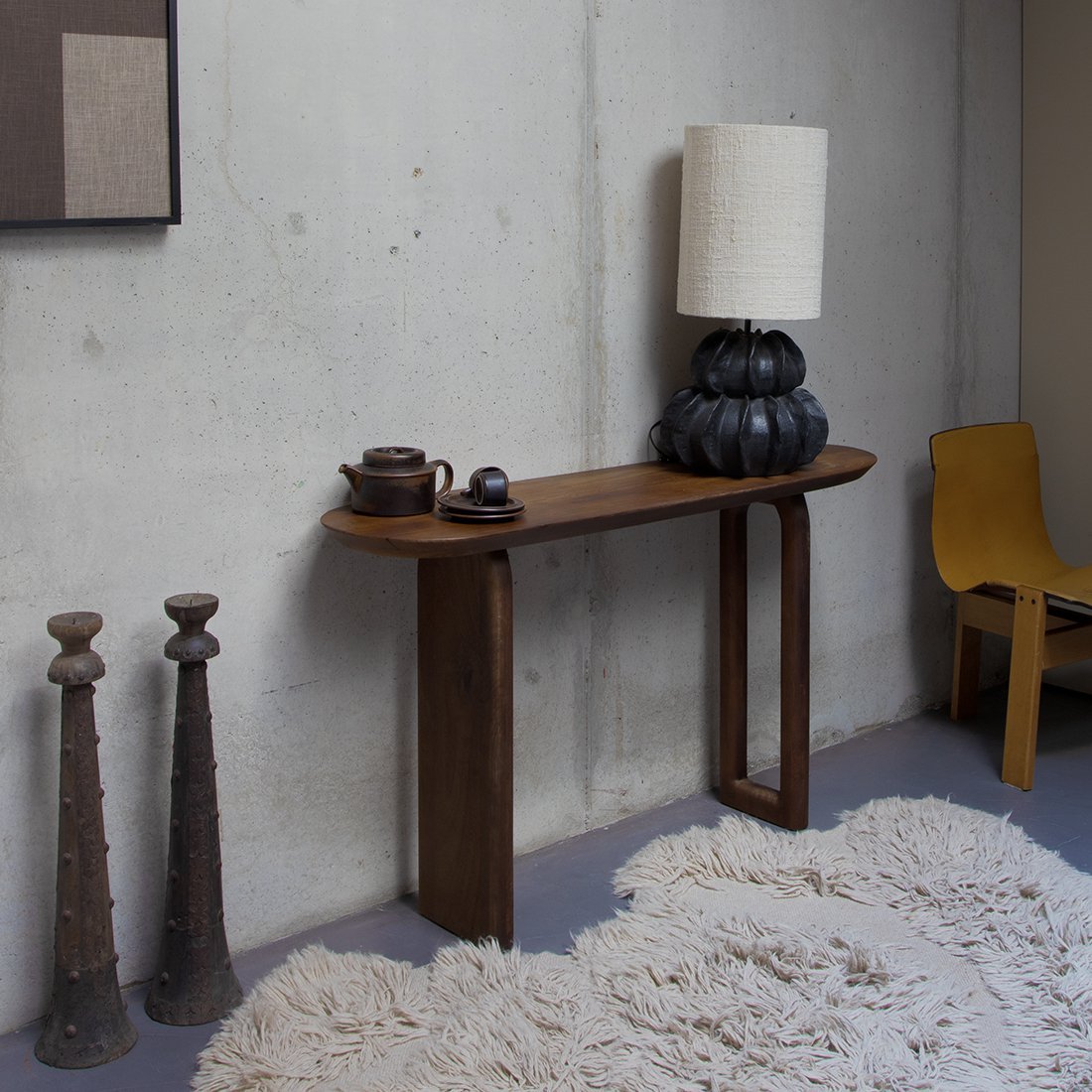 Bullnose consoletafel bruin Raw Materials