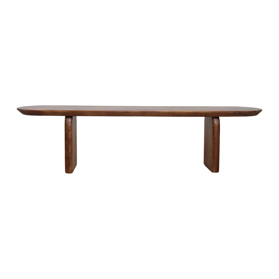 Bullnose eetkamerbank bruin Raw Materials