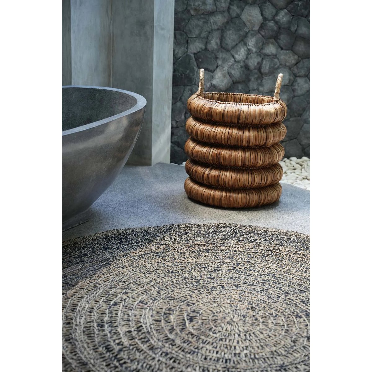chunky Mand – luxe design mand van waterhyacint - Bazar Bizar Bazar Bizar Living
