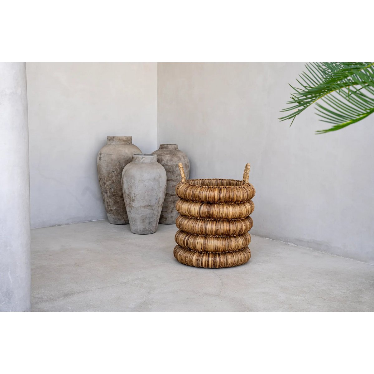 chunky Mand – luxe design mand van waterhyacint - Bazar Bizar Bazar Bizar Living