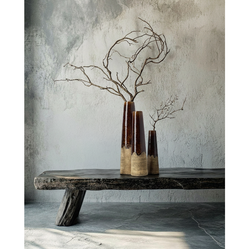De Amber Kegelvaas - Betonbruin - S Bazar Bizar Living