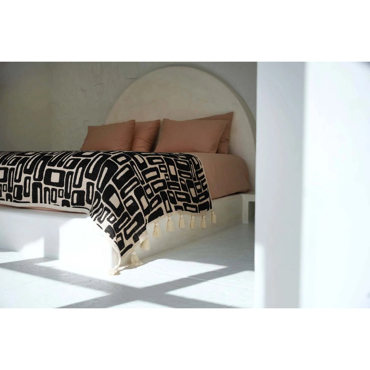 De Aztec Bedsprei - Natuurlijk Zwart Bazar Bizar Living