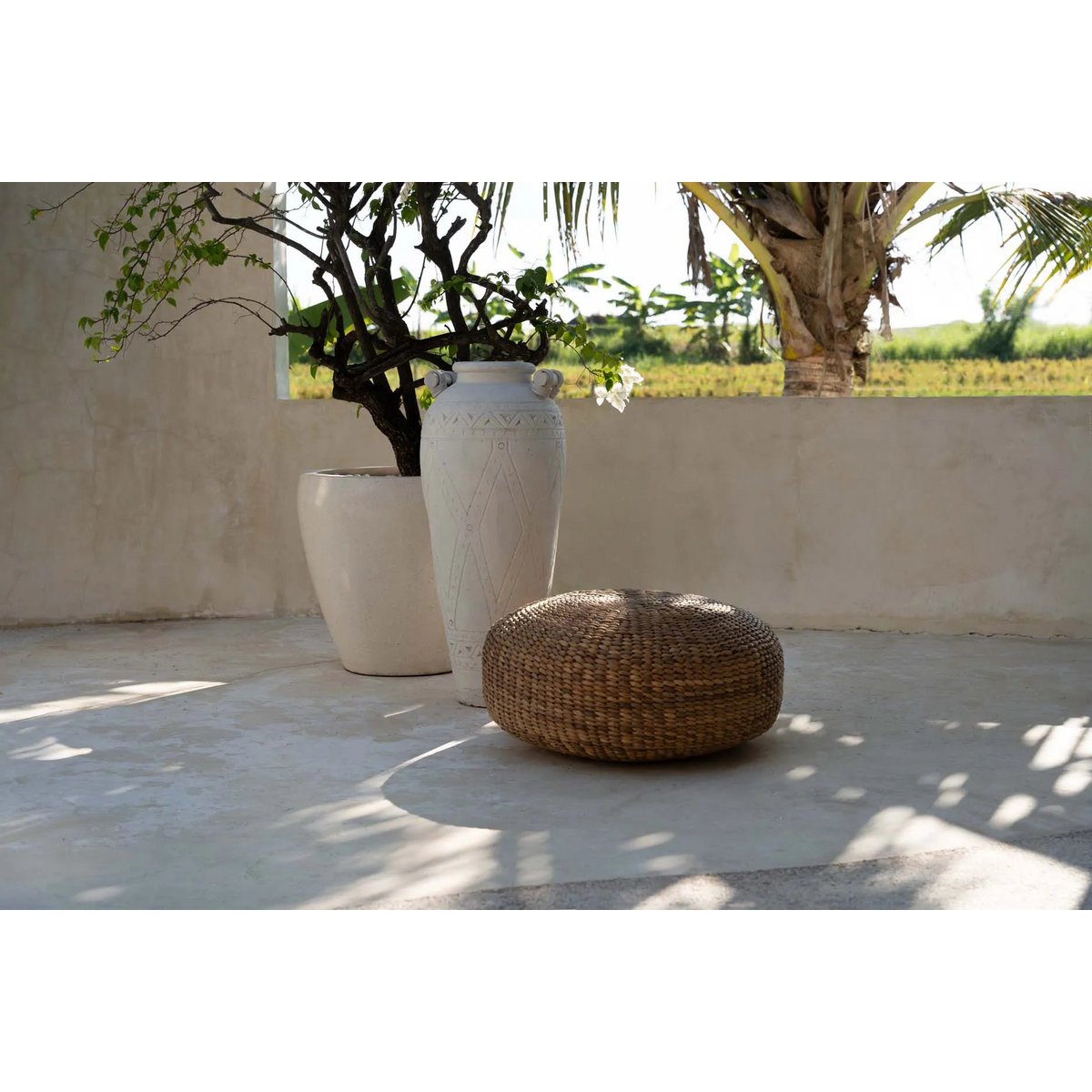 De Hyacint Poef - Naturel - M Bazar Bizar Living