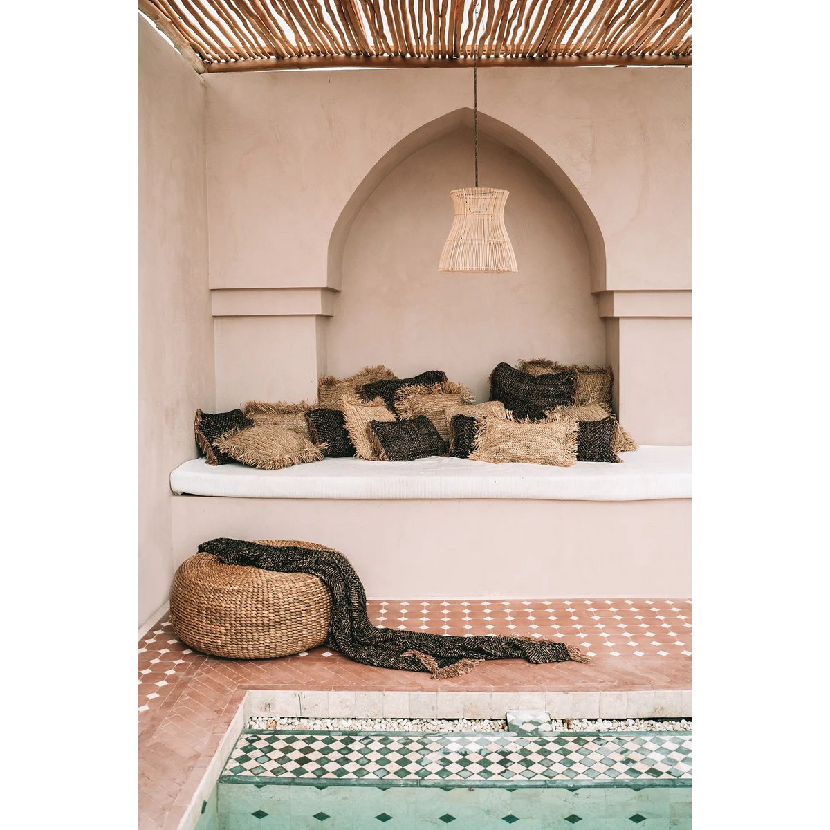 De Hyacint Poef - Naturel - M Bazar Bizar Living