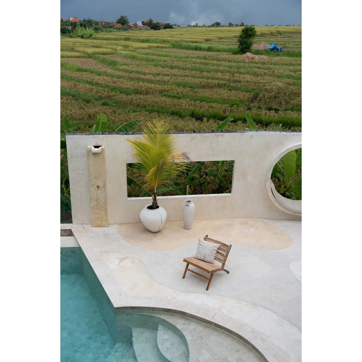De Isla Palm Kussenhoes - Natuurlijk Wit Bazar Bizar Living