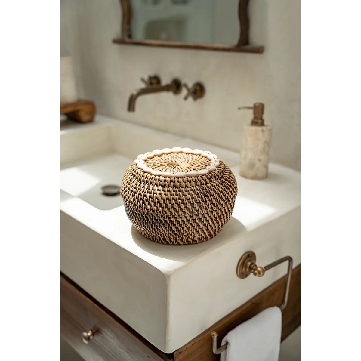de koloniale Peek-a-Boo mand – natuurlijk bruin – S Bazar Bizar Living