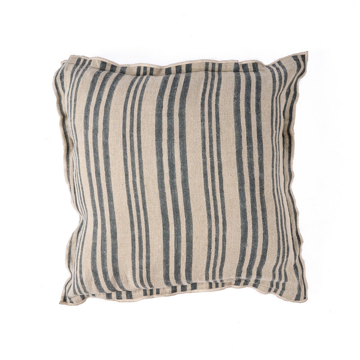 De Nordic Stripe Kussenhoes - Natuurlijk Zwart - 50x50 Bazar Bizar Living