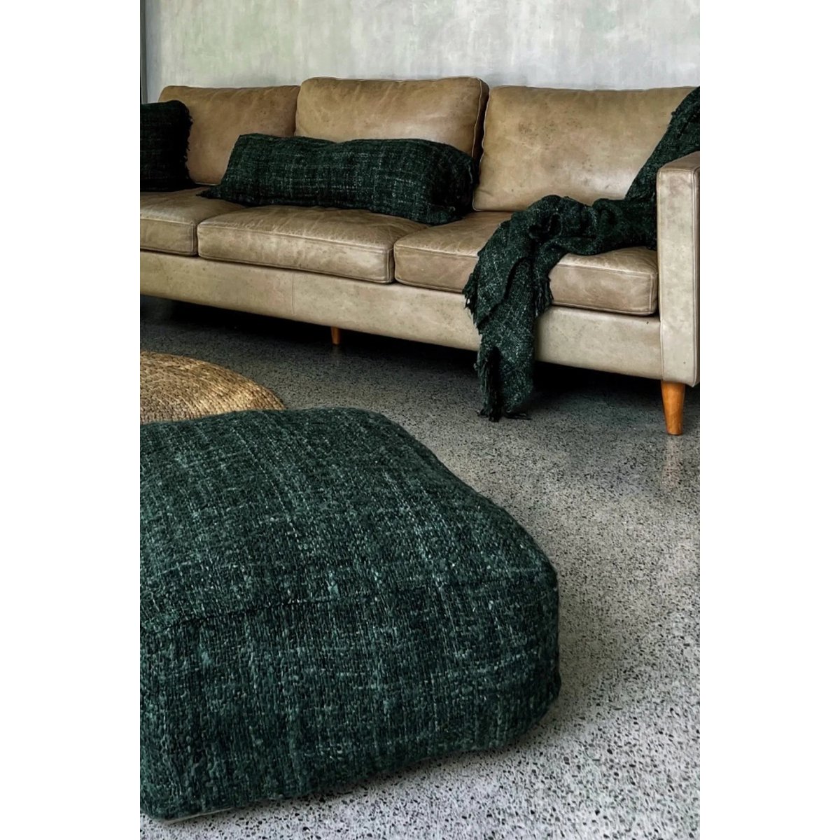 De Oh My Gee Poef - Bosgroen Bazar Bizar Living