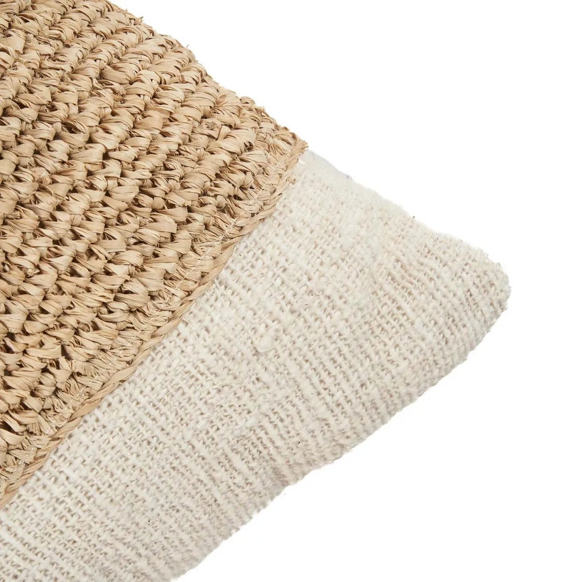 De Raffia Stempel Kussenhoes - Natuurlijk Bazar Bizar Living