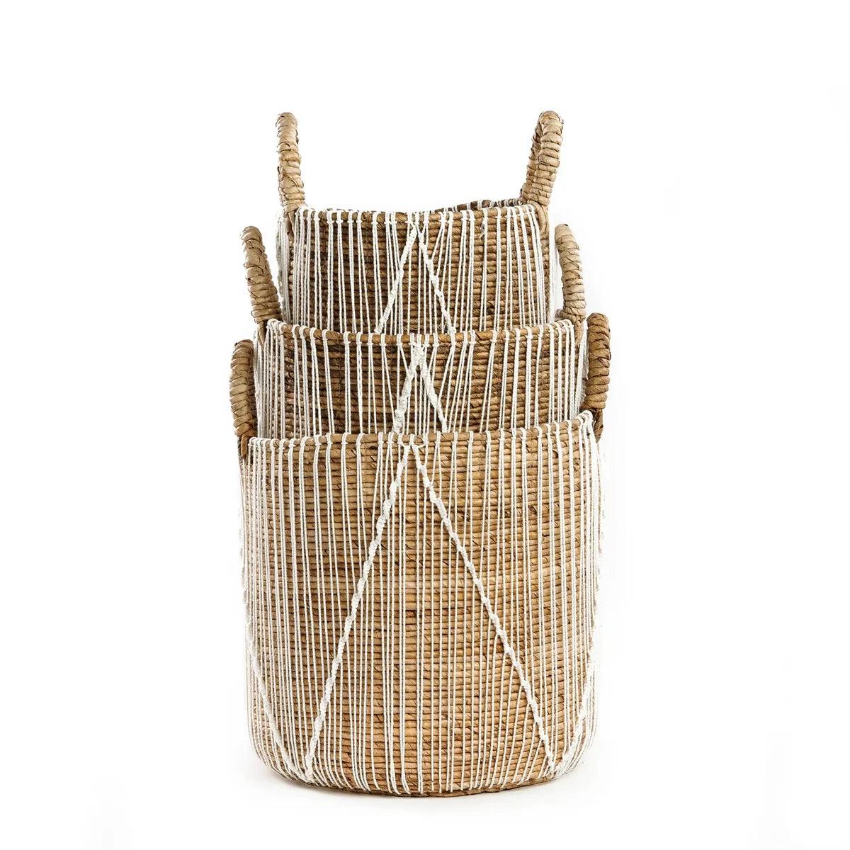 De rechte gestikte macrame -mand - l Bazar Bizar Living