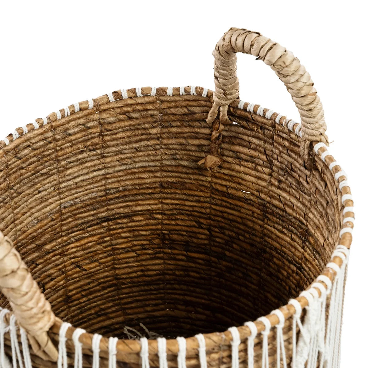 De rechte gestikte macrame -mand - l Bazar Bizar Living