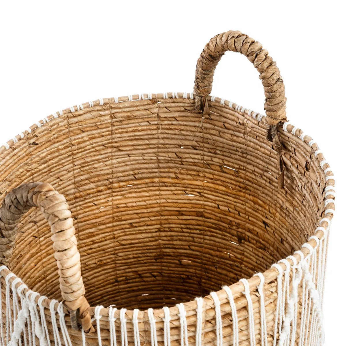 De rechte gestikte macrame -mand - m Bazar Bizar Living
