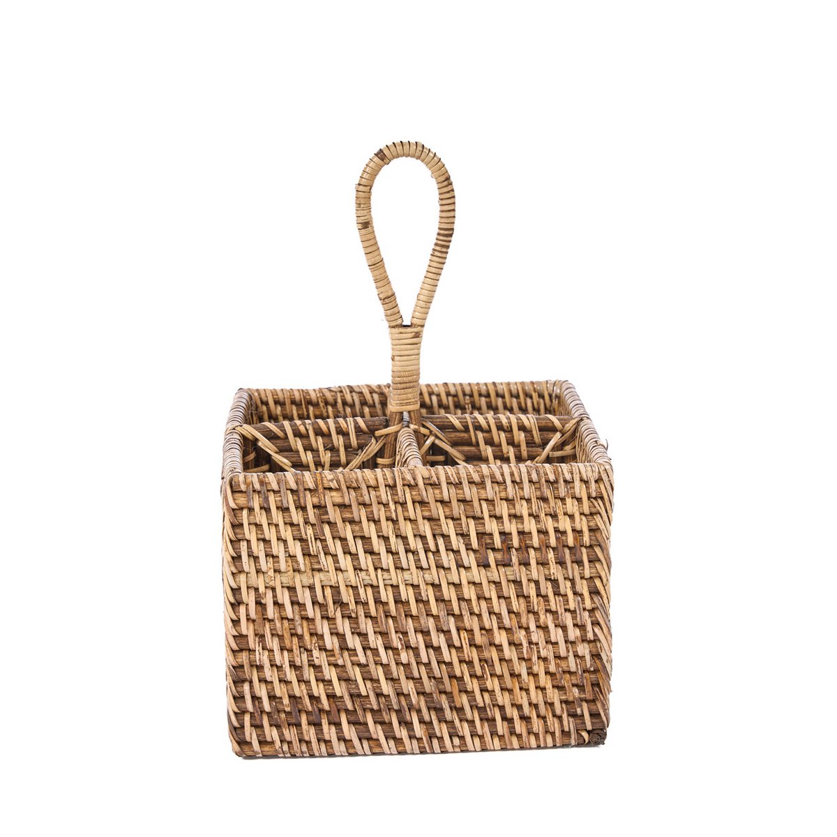 De rotan bestekbak N°4 - Natuurlijk bruin Bazar Bizar Living