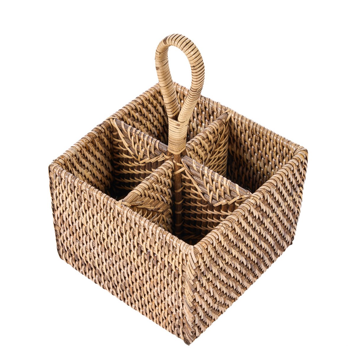 De rotan bestekbak N°4 - Natuurlijk bruin Bazar Bizar Living