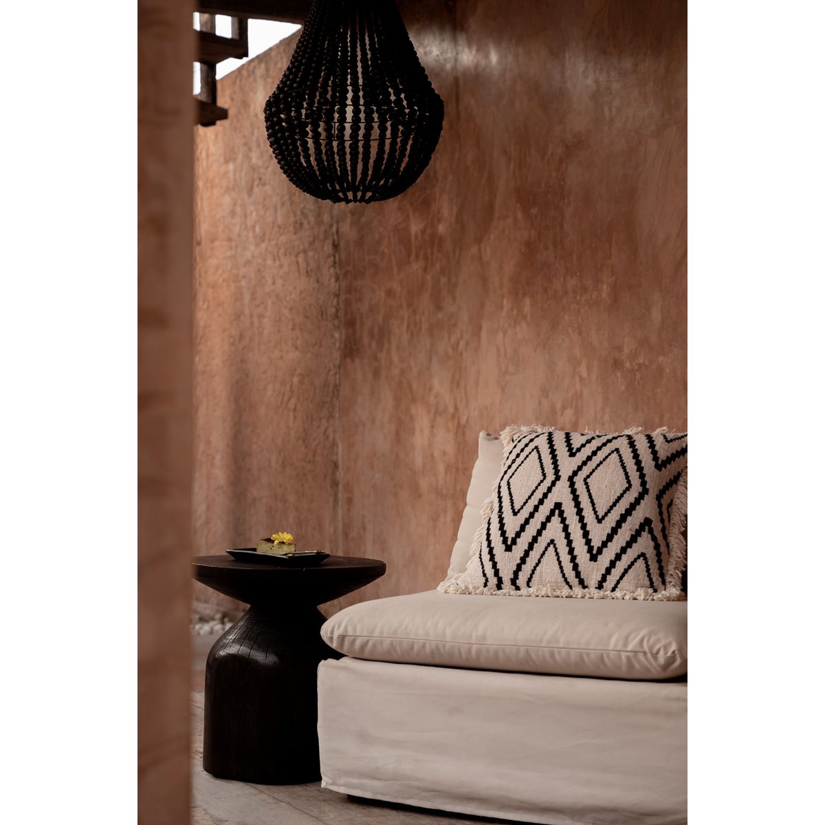 De Sahara Diamond Kussenhoes - Natuurlijk Zwart Bazar Bizar Living