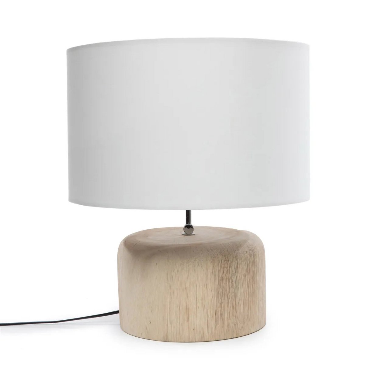 De Teakhouten Tafellampvoet - Naturel Bazar Bizar Living