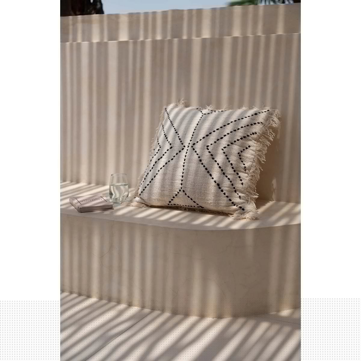 De Tribal Kussenhoes - Natuurlijk Zwart Bazar Bizar Living