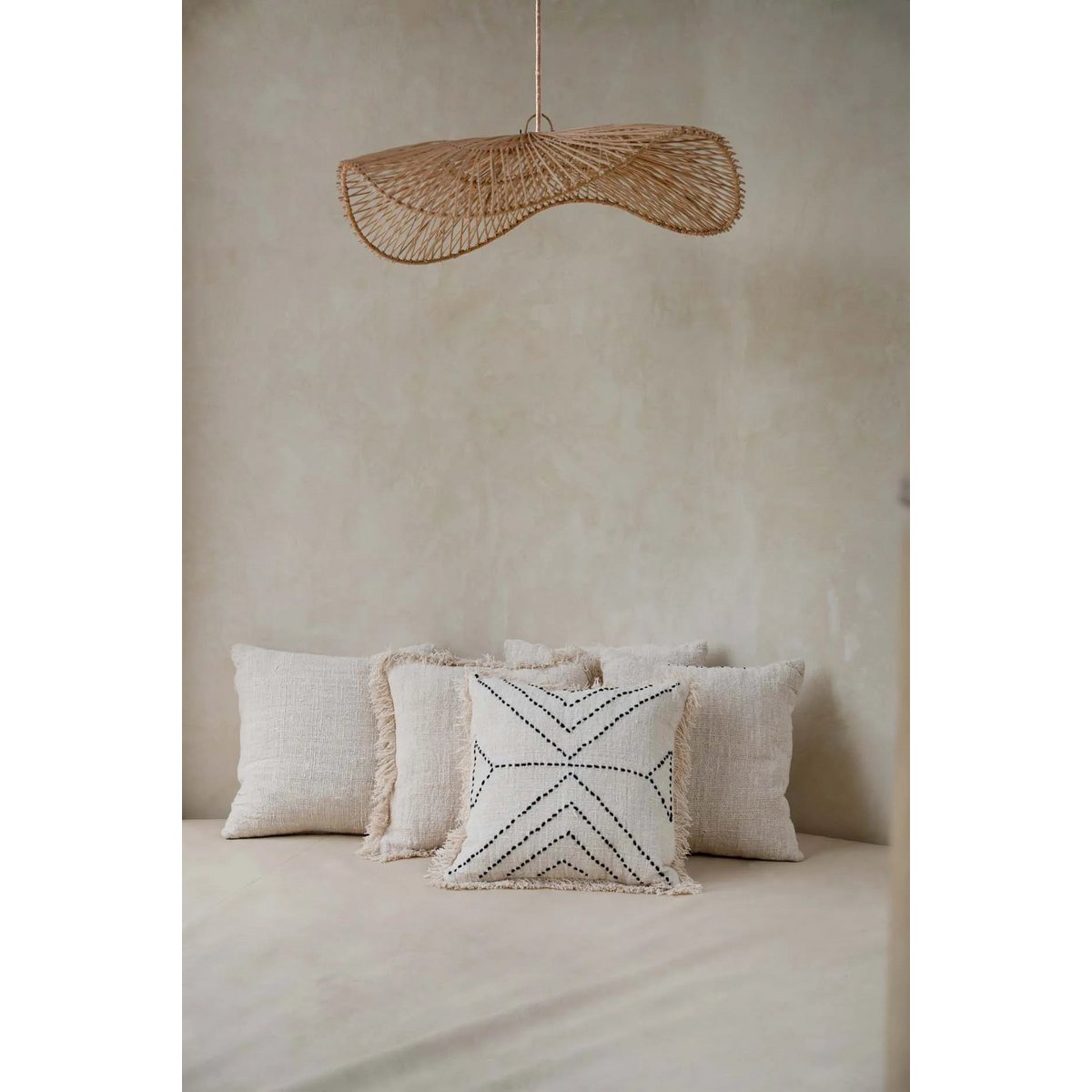De Tribal Kussenhoes - Natuurlijk Zwart Bazar Bizar Living