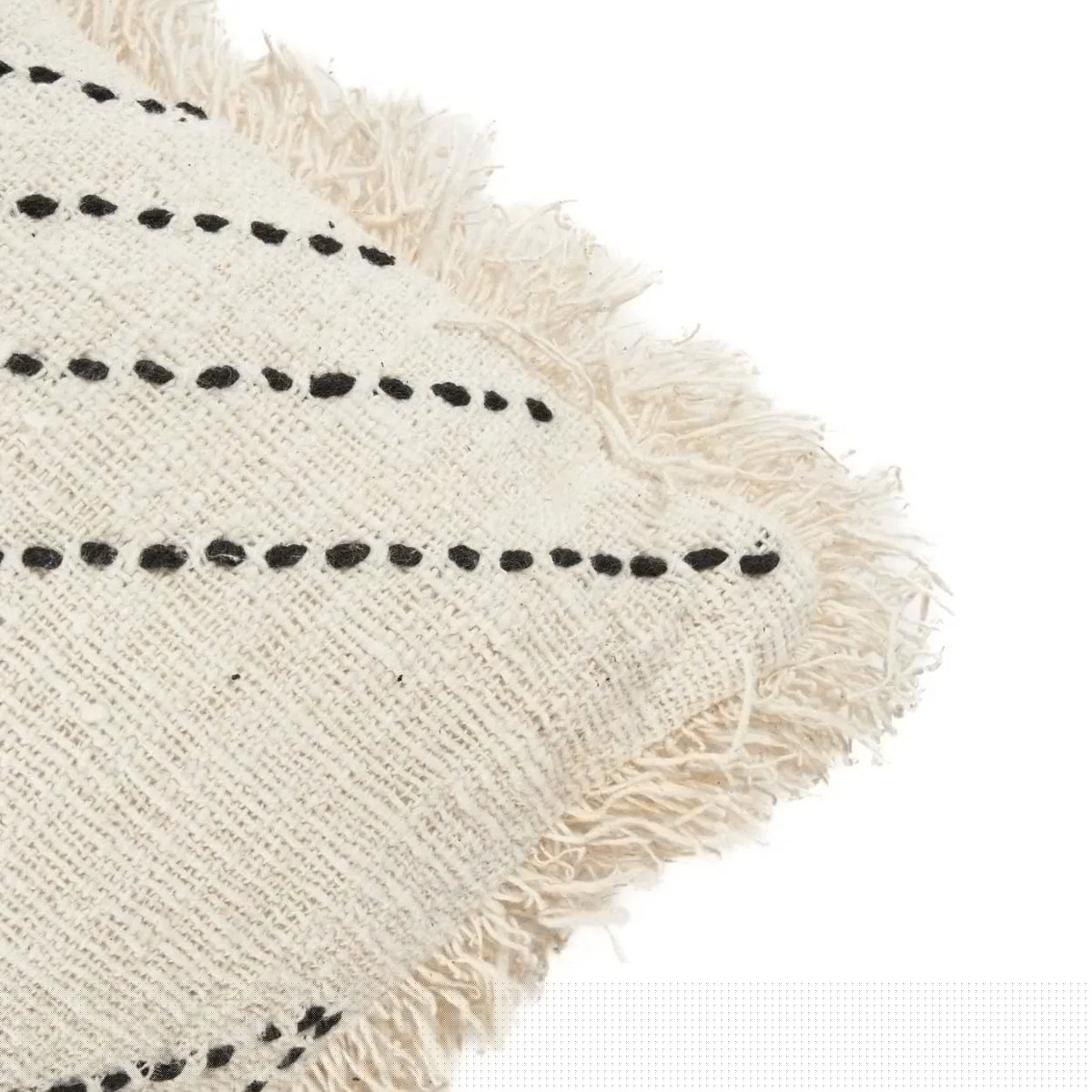 De Tribal Kussenhoes - Natuurlijk Zwart Bazar Bizar Living