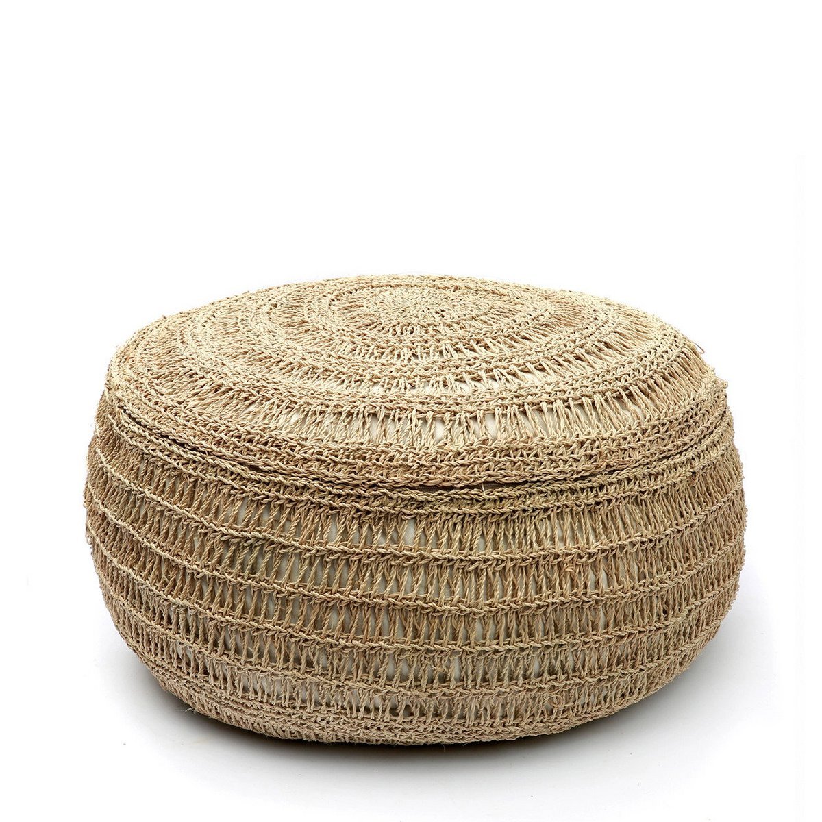 De Zeegras Poef - Naturel - M Bazar Bizar Living