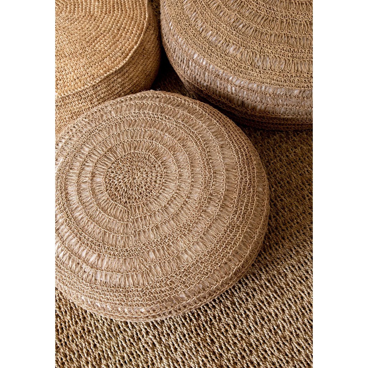 De Zeegras Poef - Naturel - M Bazar Bizar Living