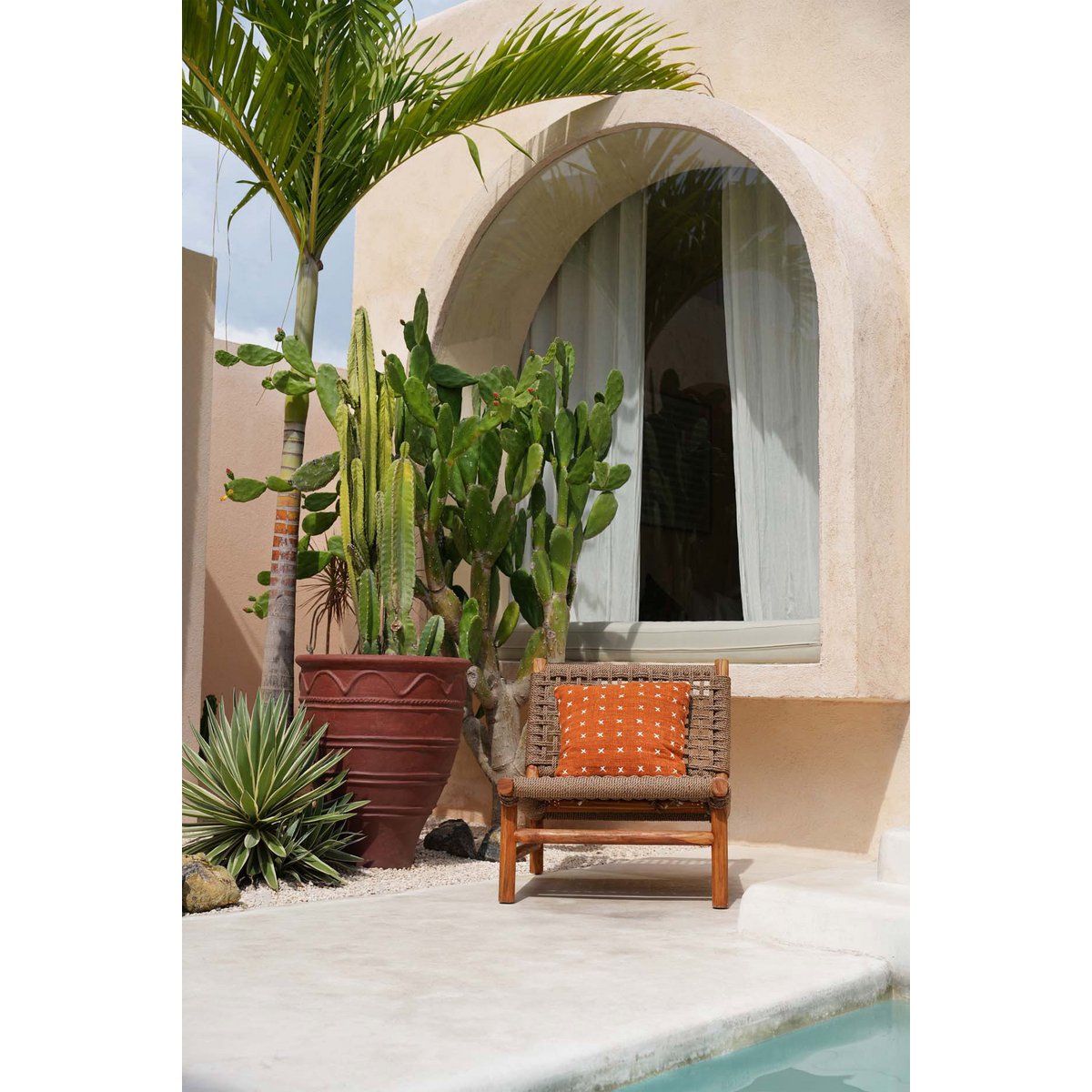 De Zillion Kiss kussenhoes - Terracotta wit Bazar Bizar Living