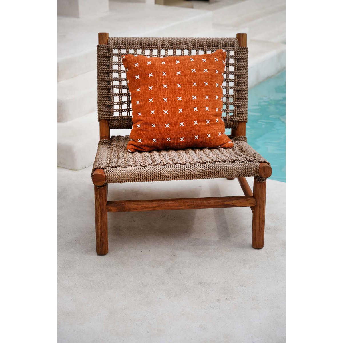 De Zillion Kiss kussenhoes - Terracotta wit Bazar Bizar Living