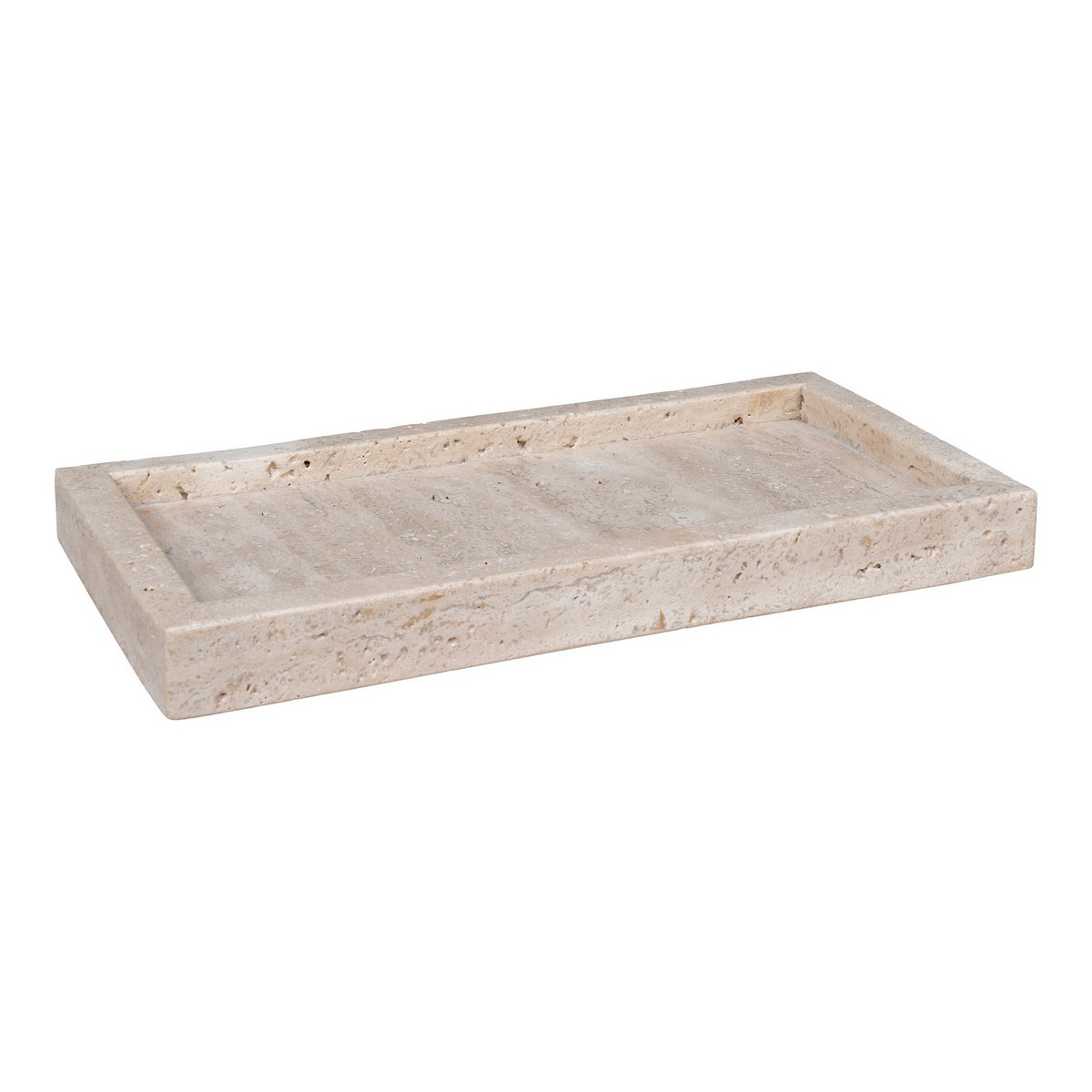 Dienblad - travertijn, naturel, 30,5x15 cm House Nordic ApS