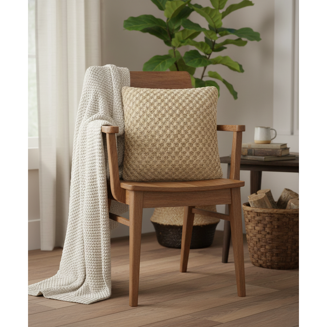 Dusty Beige – Cushion Cover / Kussenhoes – Braided Textured – 45×45 cm – Urbane Hide Urbane Hide