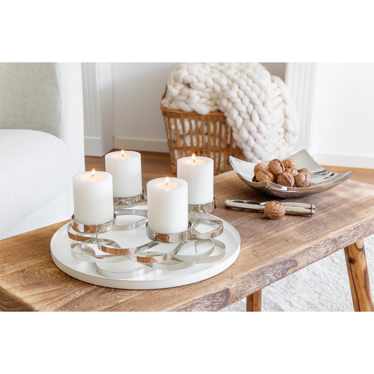 EDZARD Set van 4 theelichthouders, permanente kaars Cornelius, hoogte 8 cm, diameter 6 cm, hittebestendig tot 90 graden EDZARD-SHOP.com
