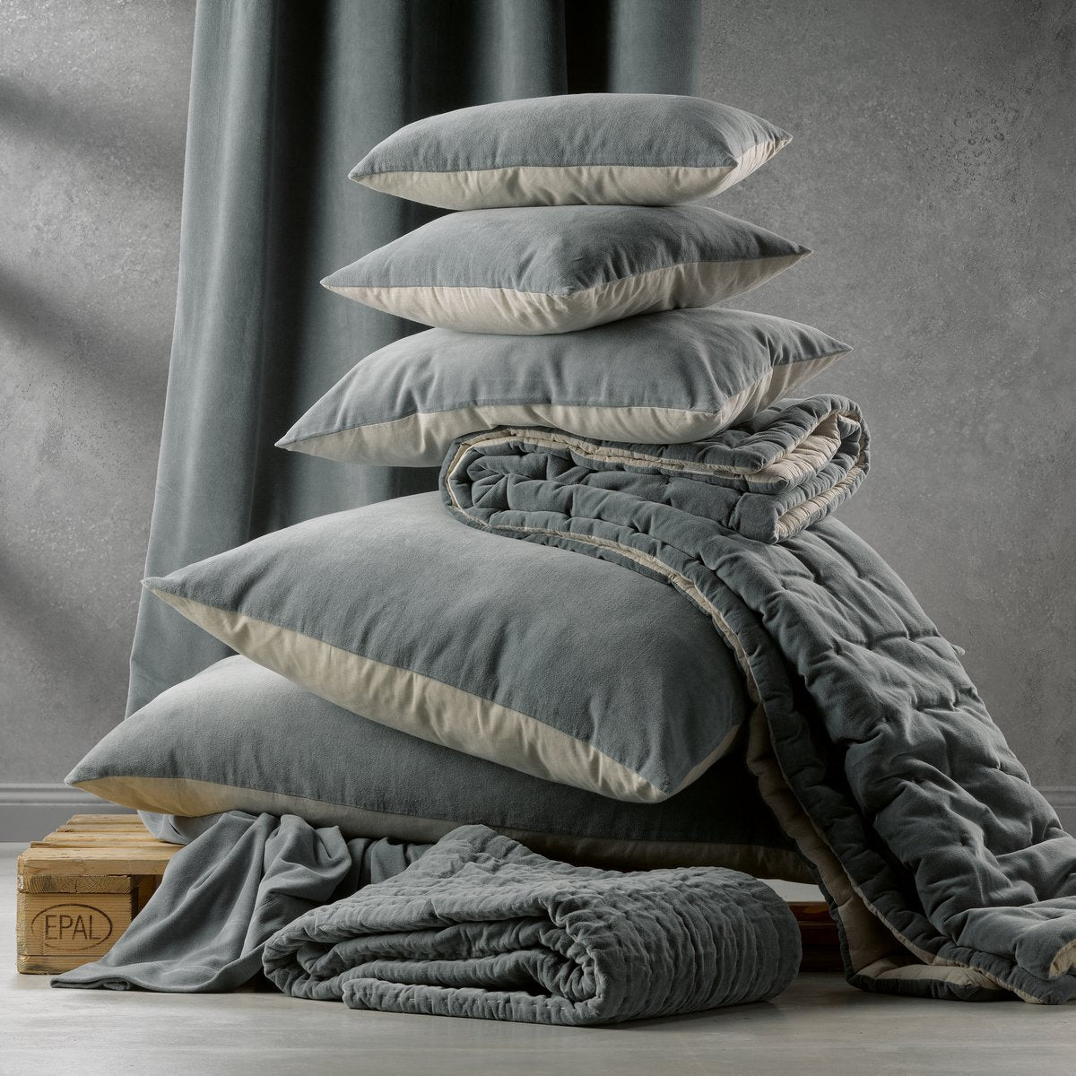 Effen kussen Elise Ficelle 45 x 45 VIVARAISE