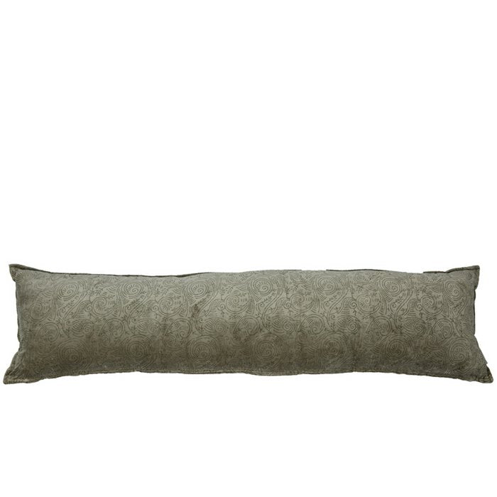 Fluwelen kussen Delfina olijf 120x30 MrsBLOOM