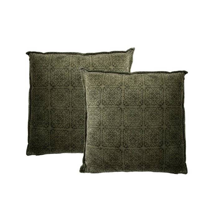 Fluwelen kussen Violetta donker bos 45x45 MrsBLOOM